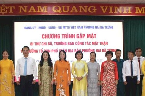 Phường Hai Bà Trưng gặp mặt bí thư chi bộ, tổ trưởng dân phố, trưởng ban công tác Mặt trận