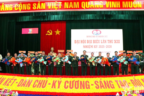 Đại hội đại biểu Đảng bộ Sư đoàn 307 (Quân khu 5) nhiệm kỳ 2025-2030 thành công tốt đẹp