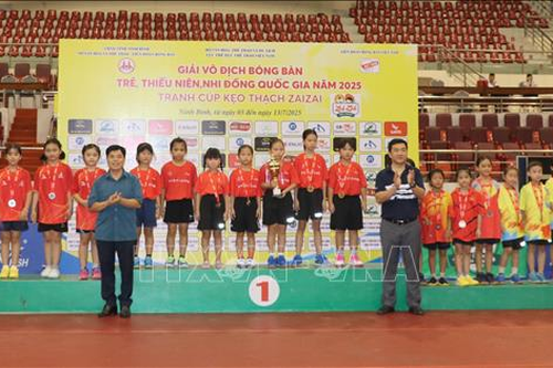 Bế mạc Giải Vô địch bóng bàn trẻ, thiếu niên, nhi đồng Quốc gia 2025