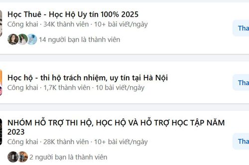 Học hộ, làm bài thuê xuất hiện công khai trên mạng xã hội