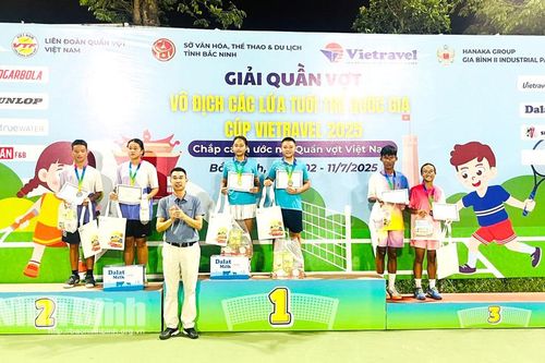 Ninh Bình giành 2 Huy chương Vàng Giải Quần vợt vô địch các lứa tuổi trẻ quốc gia - Cúp Vietravel năm 2025
