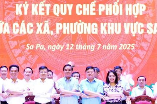 6 phường, xã khu vực Sa Pa ký kết quy chế phối hợp phát triển du lịch và phòng chống thiên tai, cháy rừng
