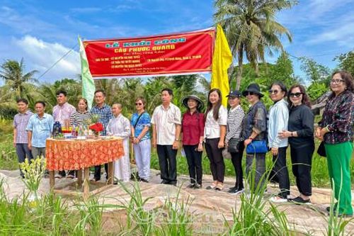 Khởi công xây dựng cầu Phước Quang tại Ấp 5, xã Khánh Bình