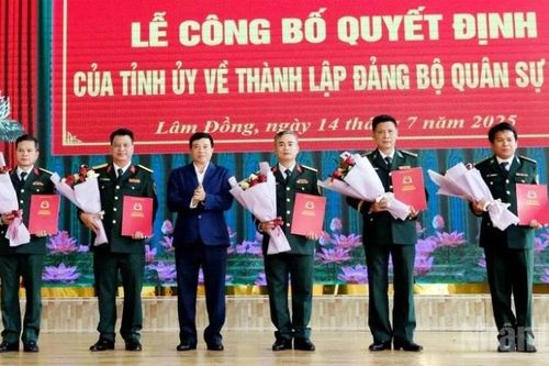 Công bố thành lập Đảng bộ Quân sự tỉnh Lâm Đồng