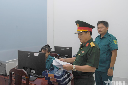 Bộ CHQS tỉnh Tây Ninh kiểm tra hoạt động của Ban CHQS xã