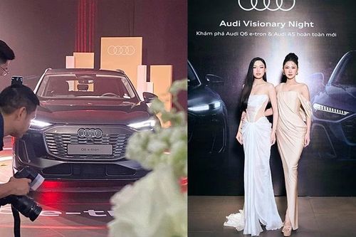 Người đẹp Phương Linh, Cẩm Ly 'đọ dáng' Audi A5 và Q6 e-tron