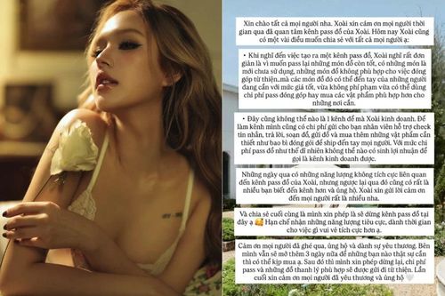 Xoài Non dừng kênh pass đồ sau ồn ào, netizen nói gì?