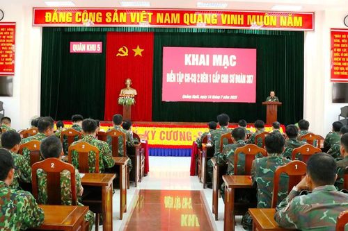 Quân khu 5 khai mạc diễn tập CH-CQ 2 bên 1 cấp cho Sư đoàn 307