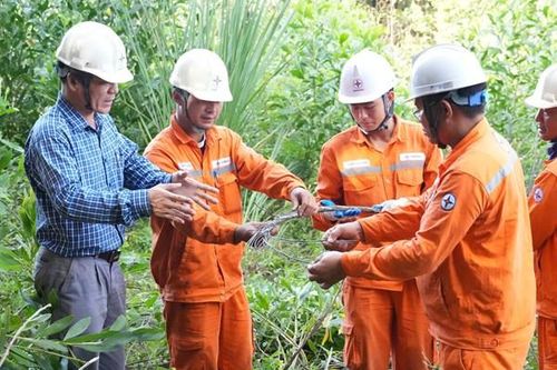 Khắc phục sự cố trên đường dây 110kV Nông Cống – Nghi Sơn