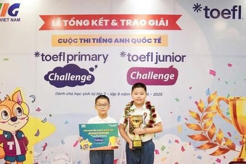 Anh em song sinh cùng đạt giải quốc gia tiếng Anh TOEFL Challenge