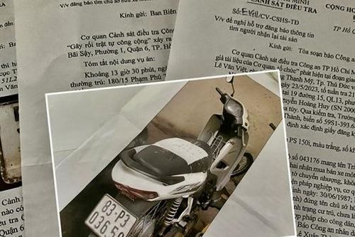 Cơ quan CSĐT Công an TP Hồ Chí Minh truy tìm chủ sở hữu các phương tiện trong nhiều vụ án