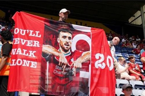 Liverpool tri ân Diogo Jota trong trận giao hữu
