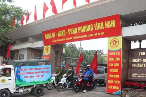 Lĩnh Nam thi đua vì môi trường sáng - xanh - sạch - đẹp