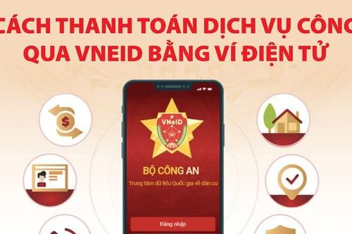 Cách thanh toán dịch vụ công qua VNeID bằng ví điện tử