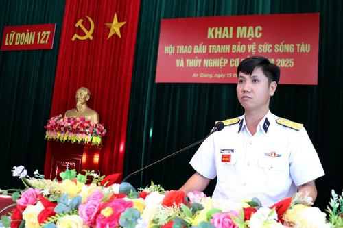 Lữ đoàn 127: Hội thao đấu tranh bảo vệ sức sống tàu và thủy nghiệp cơ bản năm 2025