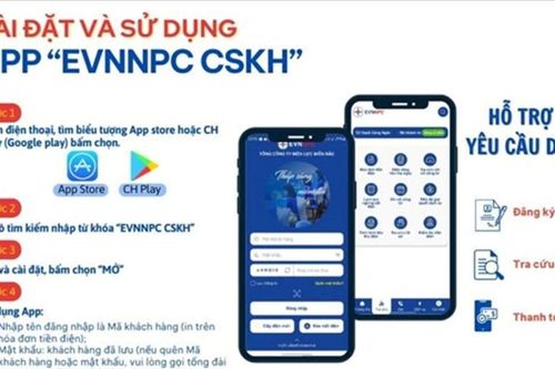 Cài ứng dụng EVNNPC CSKH: Chủ động theo dõi tiền điện từng ngày