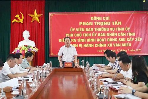 Phó Chủ tịch UBND tỉnh Phan Trọng Tấn kiểm tra tại xã Khả Cửu và xã Văn Miếu