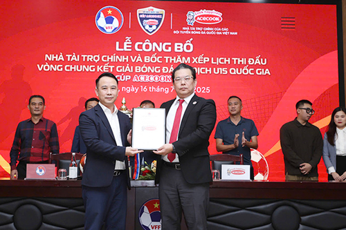 Acecook Việt Nam là nhà tài trợ giải bóng đá U15 quốc gia 2025