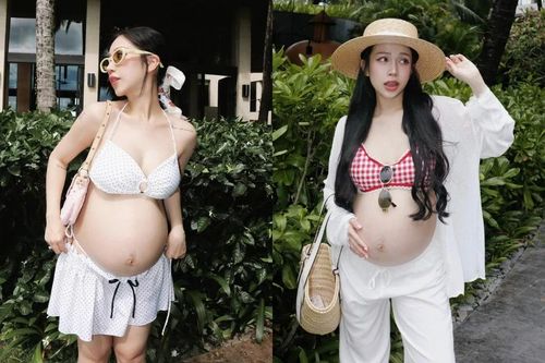 Mẹ bầu 'hot nhất cõi mạng' Joyce Phạm style đi biển cực cuốn