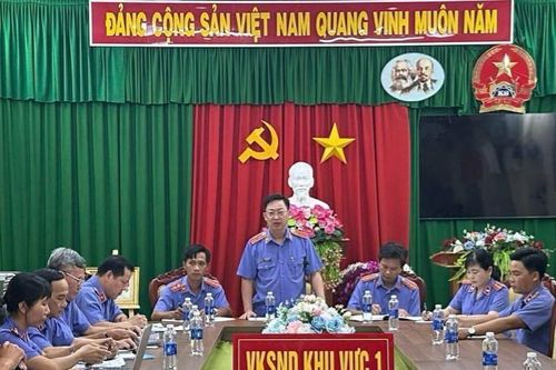 VKSND tỉnh Vĩnh Long kiểm tra, làm việc tại VKSND Khu vực 1