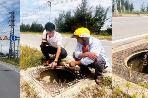 Gần 200 hố ga dọc tuyến đường vùng ven biển Quảng Trị bị mất nắp