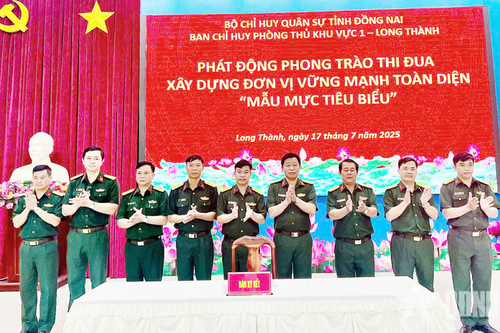 Ban Chỉ huy Phòng thủ khu vực 1 - Long Thành phát động thi đua xây dựng đơn vị vững mạnh toàn diện