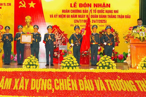 Trung đoàn 236 (Sư đoàn 361) đón nhận Huân chương Bảo vệ Tổ quốc hạng Nhì