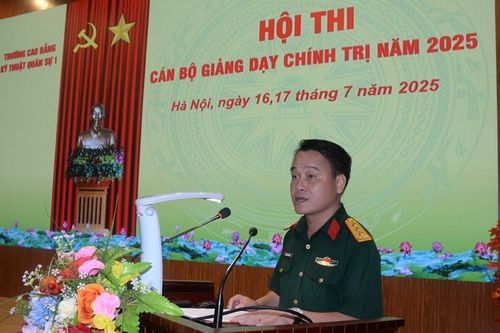 Trường Cao đẳng Kỹ thuật Quân sự 1 thi cán bộ giảng dạy chính trị năm 2025