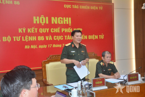 Bộ tư lệnh 86 và Cục Tác chiến điện tử ký quy chế phối hợp trong các hoạt động nghiệp vụ