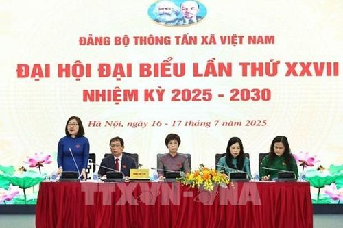Đại hội đại biểu Đảng bộ Thông tấn xã Việt Nam lần thứ 27, nhiệm kỳ 2025 - 2030