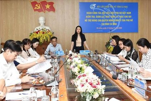 TƯ Hội LHPN Việt Nam kiểm tra hoạt động ủy thác và nắm bắt hoạt động công tác Hội tại tỉnh Cà Mau