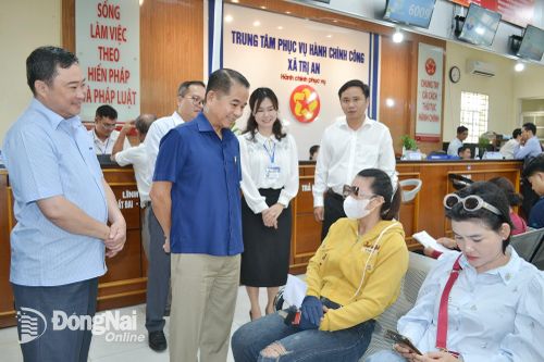 Phó bí thư Tỉnh ủy Thái Bảo kiểm tra, nắm tình hình hoạt động 2 xã Trị An và Tân An