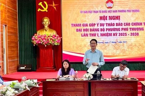 Lấy ý kiến đóng góp vào dự thảo Báo cáo chính trị Đại hội Đảng bộ phường Phú Thượng