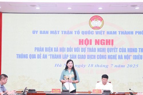 Mặt trận Hà Nội phản biện xã hội đối với Đề án thành lập Sàn giao dịch công nghệ