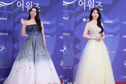Dàn 'sao' Hàn nổi bật trên thảm đỏ Lễ trao giải 'Rồng Xanh' lần 4: Yoona vấp ngã vẫn đẹp, Chu Young Woo đi cũng 'cuốn'