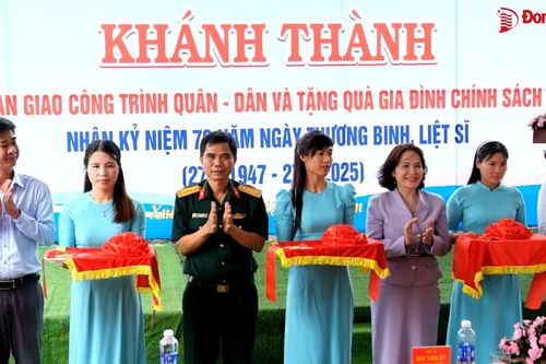 Khánh thành công trình quân - dân trị giá 650 triệu đồng tại xã Xuân Phú