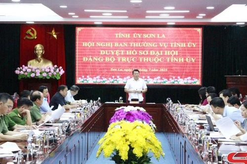 Hội nghị Ban Thường vụ Tỉnh ủy duyệt hồ sơ Đại hội Đảng bộ trực thuộc Tỉnh ủy