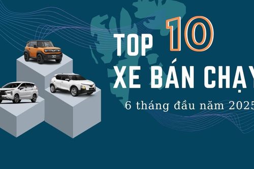 Top 10 xe bán chạy nhất 6 tháng đầu năm 2025