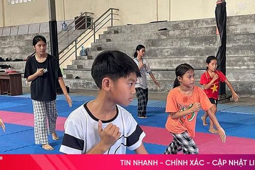 Các vận động viên nhí Hà Tĩnh nỗ lực chinh phục đỉnh cao