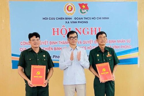Thành lập Hội Cựu chiến binh và Đoàn Thanh niên Cộng sản Hồ Chí Minh xã Vĩnh Phong
