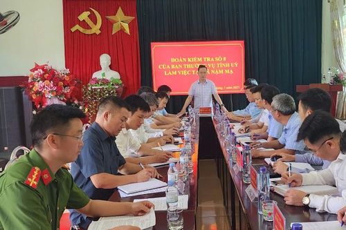 Đoàn kiểm tra số 8 của Ban Thường vụ Tỉnh ủy làm việc tại xã Nậm Mạ