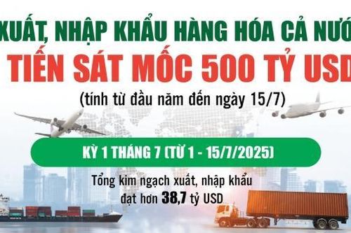 Infographics: Tổng kim ngạch xuất, nhập khẩu hàng hóa cả nước đạt 470,65 tỷ USD