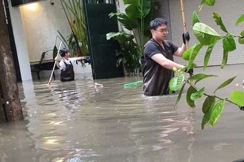 38 tuyến phố Hà Nội có nguy cơ ngập sau cơn mưa dông chiều nay