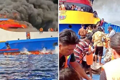 Tàu chở 280 khách bốc cháy ngoài khơi Indonesia, 3 người tử vong