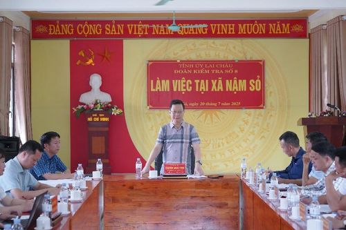 Đoàn kiểm tra số 8 của Ban Thường vụ Tỉnh ủy làm việc tại xã Nậm Sỏ