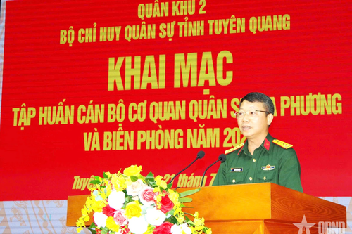 Bộ CHQS tỉnh Tuyên Quang: Tập huấn cán bộ cơ quan quân sự địa phương và biên phòng năm 2025