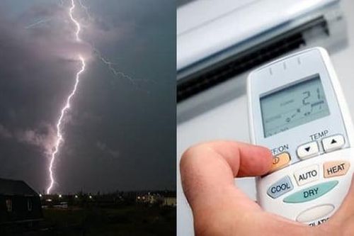 Có nên bật điều hòa khi trời giông bão?