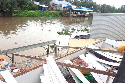 An Giang: Mưa, giông gây sập và tốc mái 99 căn nhà