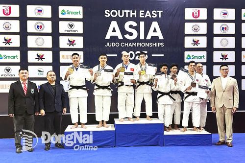 Vận động viên Đồng Nai đoạt 2 huy chương vàng Giải vô địch và vô địch trẻ Judo Đông Nam Á 2025