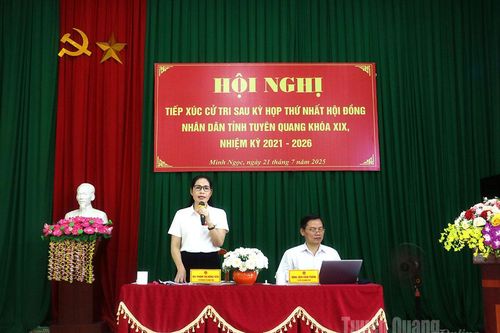 Tổ đại biểu số 11 HĐND tỉnh tiếp xúc cử tri tại xã Minh Ngọc